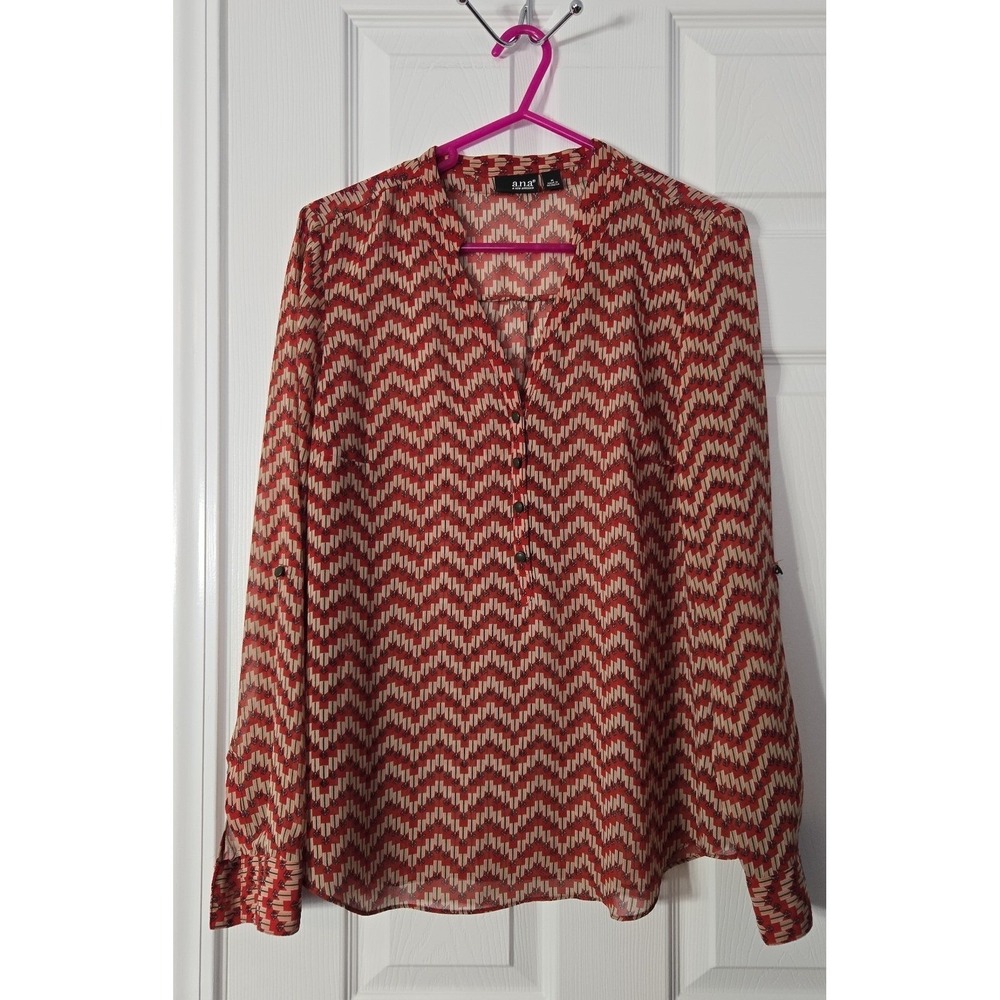 A.N.A.‎ Womans Blouse Size Medium Long Sleeve